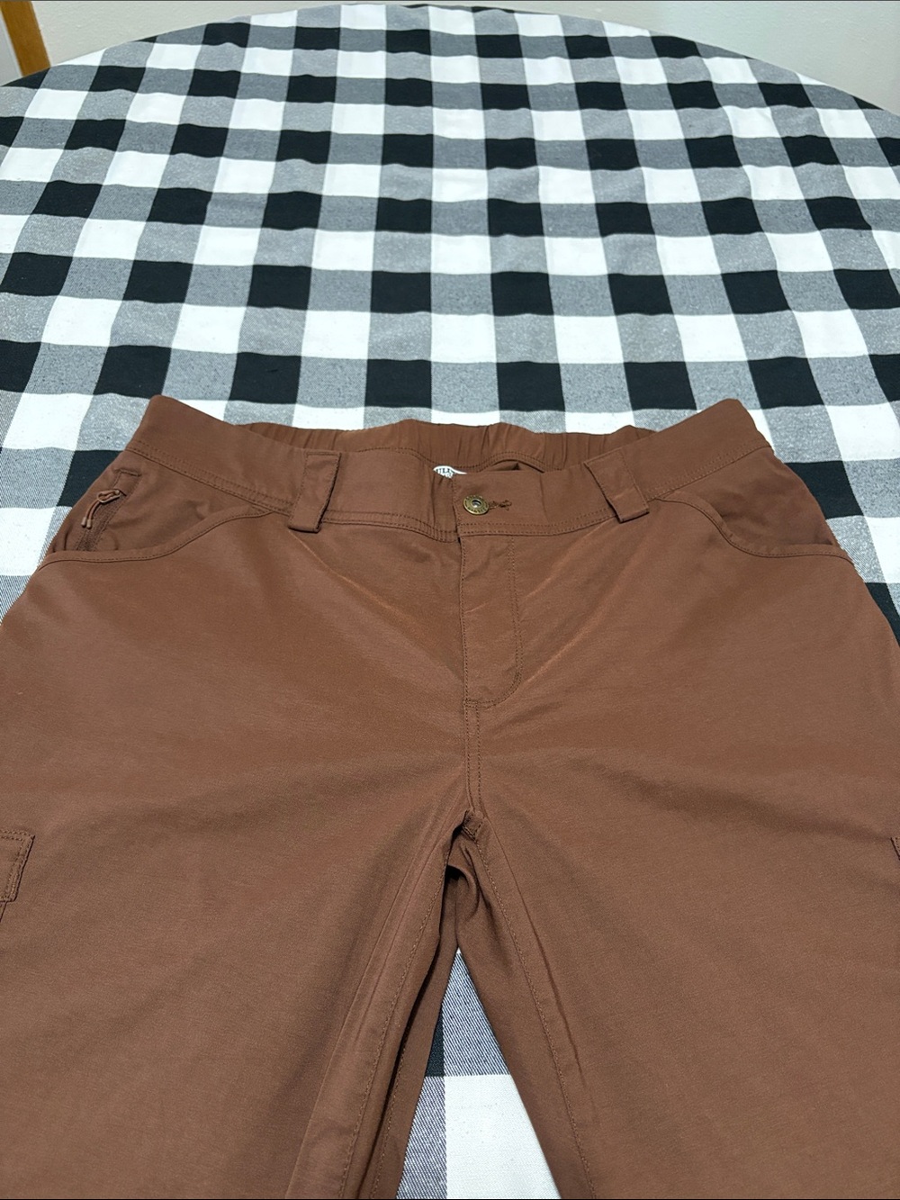 Duluth Trading Dry On The Fly Cargo Pants Women's 14 x 29 Stretch Brown Hiking